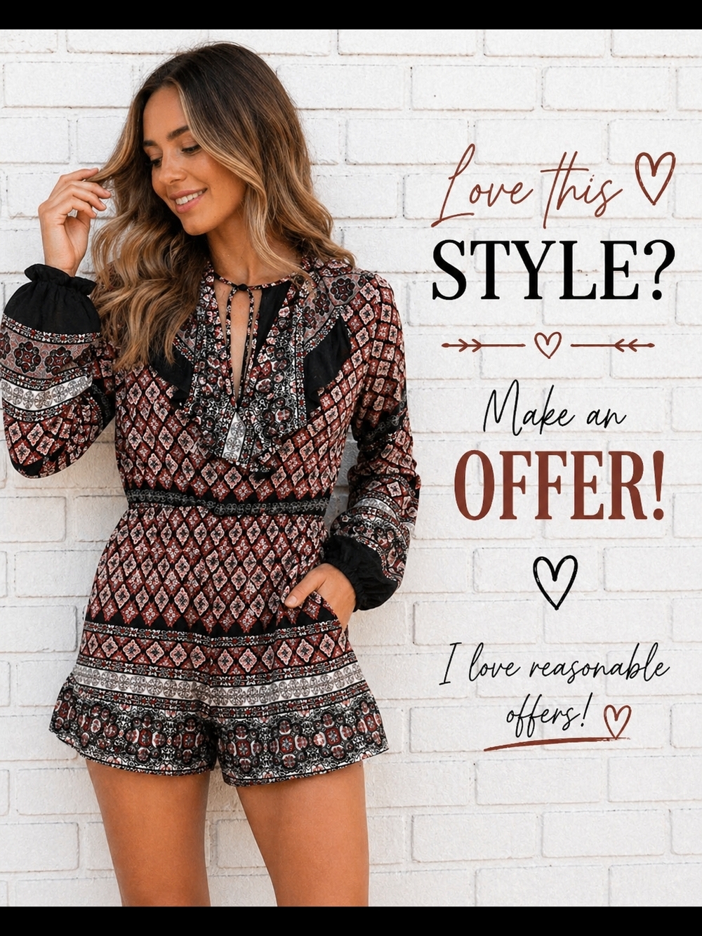 Sadie Robertson Wild Blue Boho Print Dress XS Long Sleeve Flowy Festival Mini